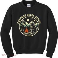 Foxtrot Delta Tango Bear Bonfire Camp Resist Protest Women Kids Sweatshirt thumb 0