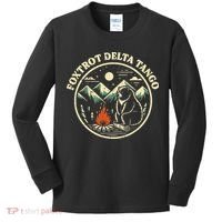 Foxtrot Delta Tango Bear Bonfire Camp Resist Protest Women Kids Long Sleeve Shirt thumb 0