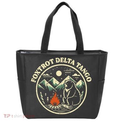 Foxtrot Delta Tango Bear Bonfire Camp Resist Protest Women Tote Bag