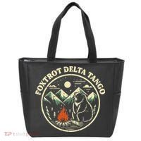 Foxtrot Delta Tango Bear Bonfire Camp Resist Protest Women Tote Bag thumb 0