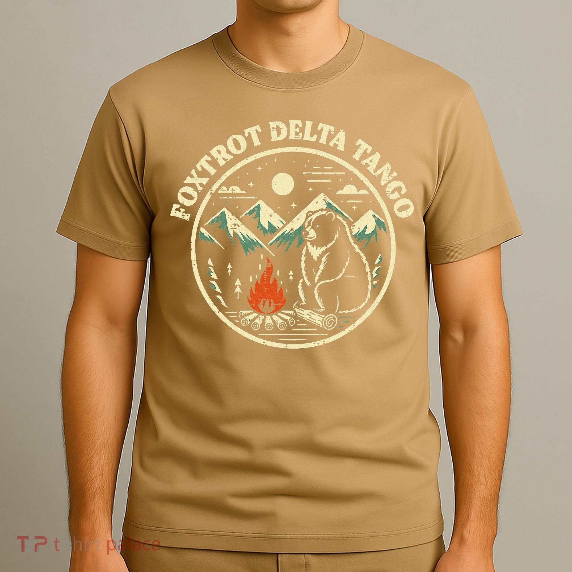 Foxtrot Delta Tango Bear Bonfire Camp Resist Protest Women T-Shirt