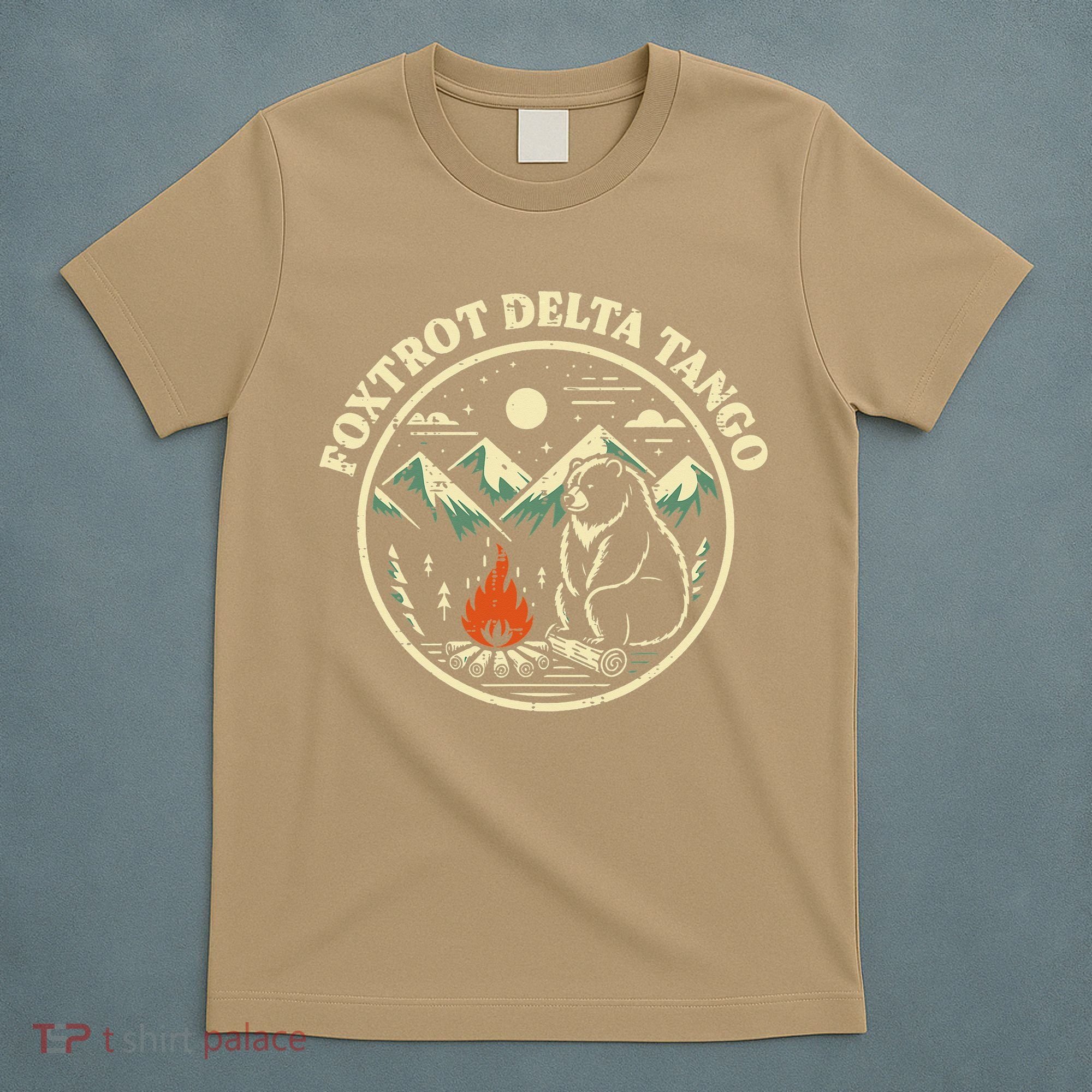 Foxtrot Delta Tango Bear Bonfire Camp Resist Protest Women T-Shirt
