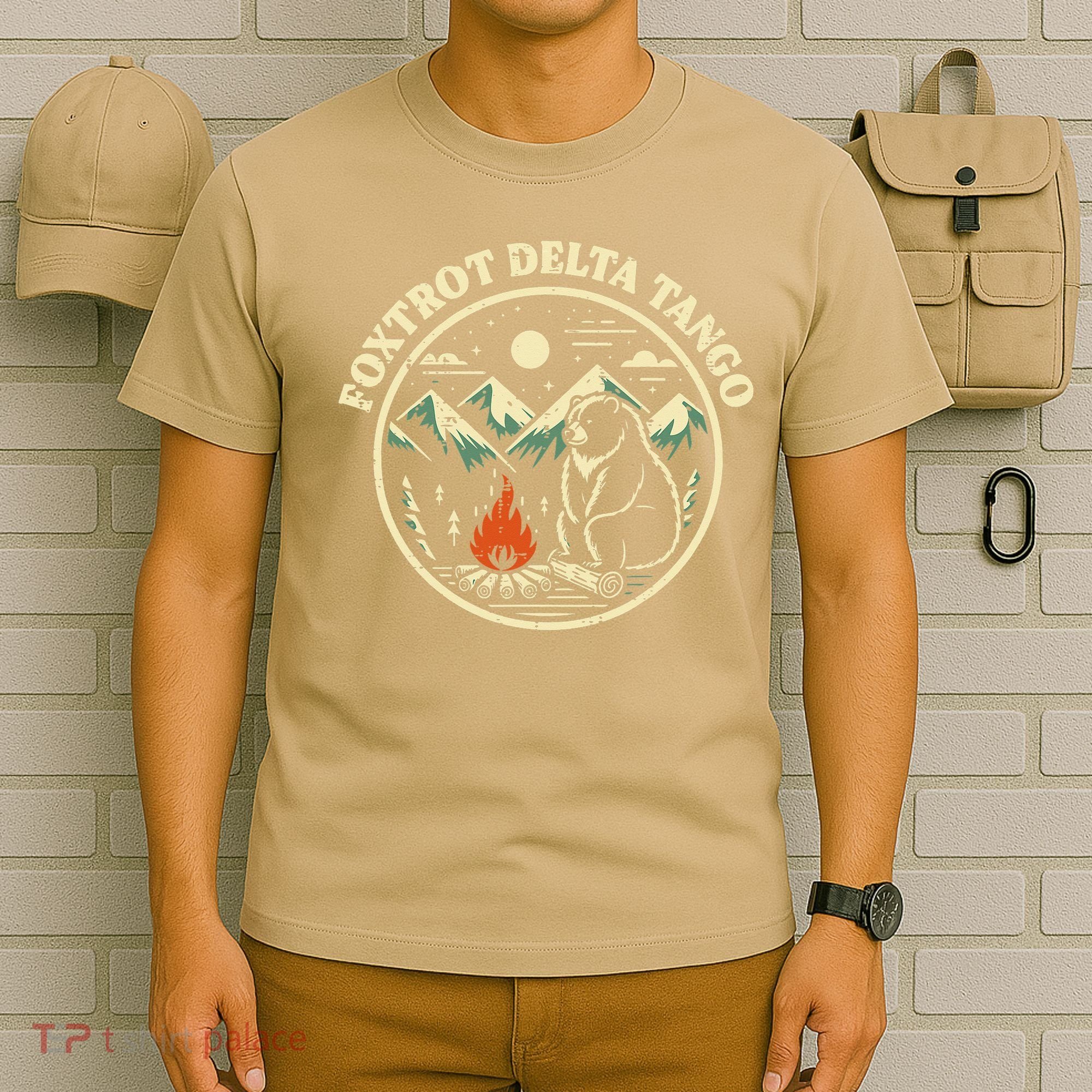Foxtrot Delta Tango Bear Bonfire Camp Resist Protest Women T-Shirt