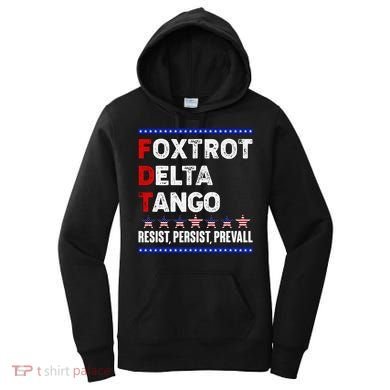 Foxtrot Delta Tango Resist Persist Prevail Women's Hoodie