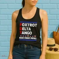 Foxtrot Delta Tango Resist Persist Prevail Women's Tank Top thumb 2