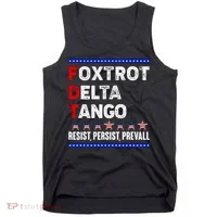 Foxtrot Delta Tango Resist Persist Prevail Tank Top thumb 0