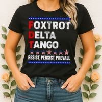 Foxtrot Delta Tango Resist Persist Prevail Women's T-Shirt thumb 2