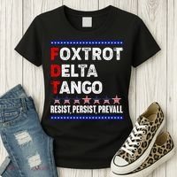Foxtrot Delta Tango Resist Persist Prevail Women's T-Shirt thumb 3
