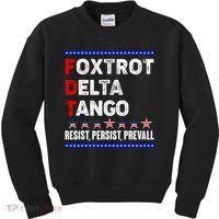 Foxtrot Delta Tango Resist Persist Prevail Kids Sweatshirt thumb 0