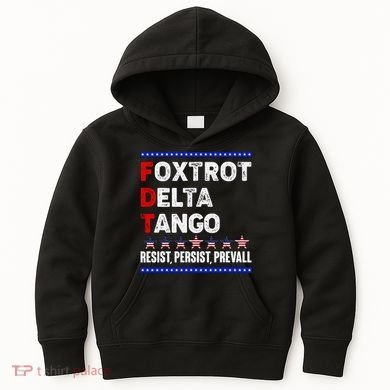 Foxtrot Delta Tango Resist Persist Prevail Kids Hoodie