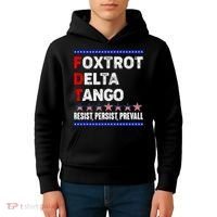 Foxtrot Delta Tango Resist Persist Prevail Kids Hoodie thumb 4