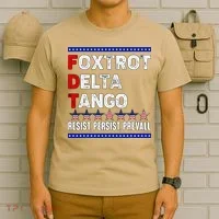 Foxtrot Delta Tango Resist Persist Prevail T-Shirt thumb 6