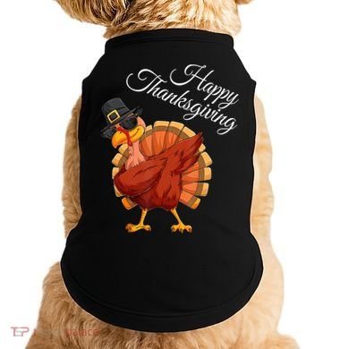Funny Dabbing Turkey Happy Thanksgiving Gift Doggie Tank