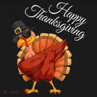 Funny Dabbing Turkey Happy Thanksgiving Gift Women's Hoodie thumb 2