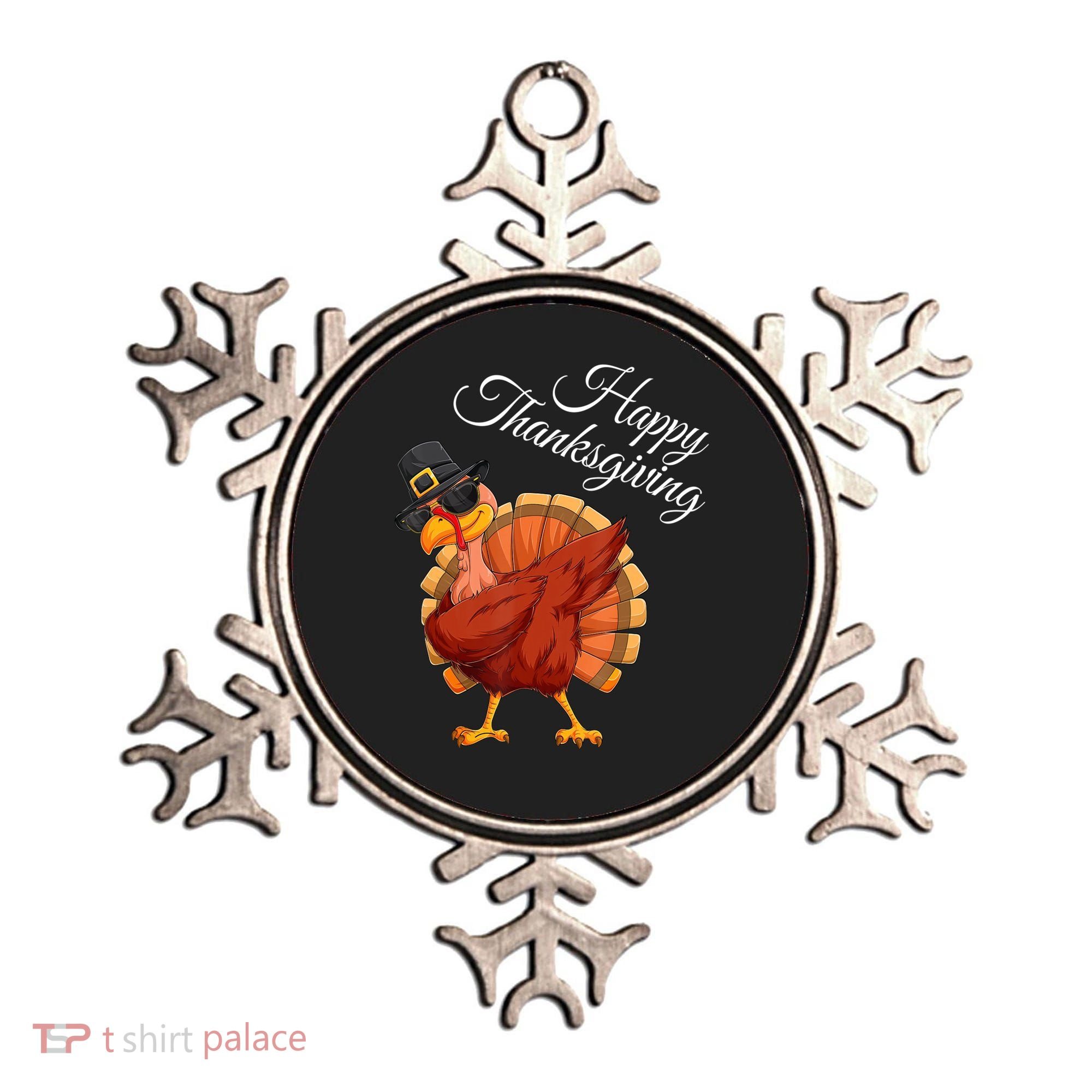 Funny Dabbing Turkey Happy Thanksgiving Gift Ornament