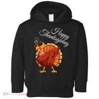 Funny Dabbing Turkey Happy Thanksgiving Gift Toddler Hoodie thumb 0