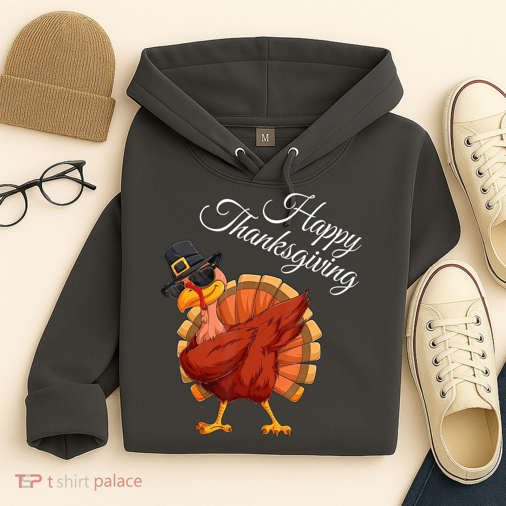 Funny Dabbing Turkey Happy Thanksgiving Gift Hoodie