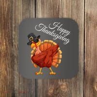 Funny Dabbing Turkey Happy Thanksgiving Gift Coaster thumb 0