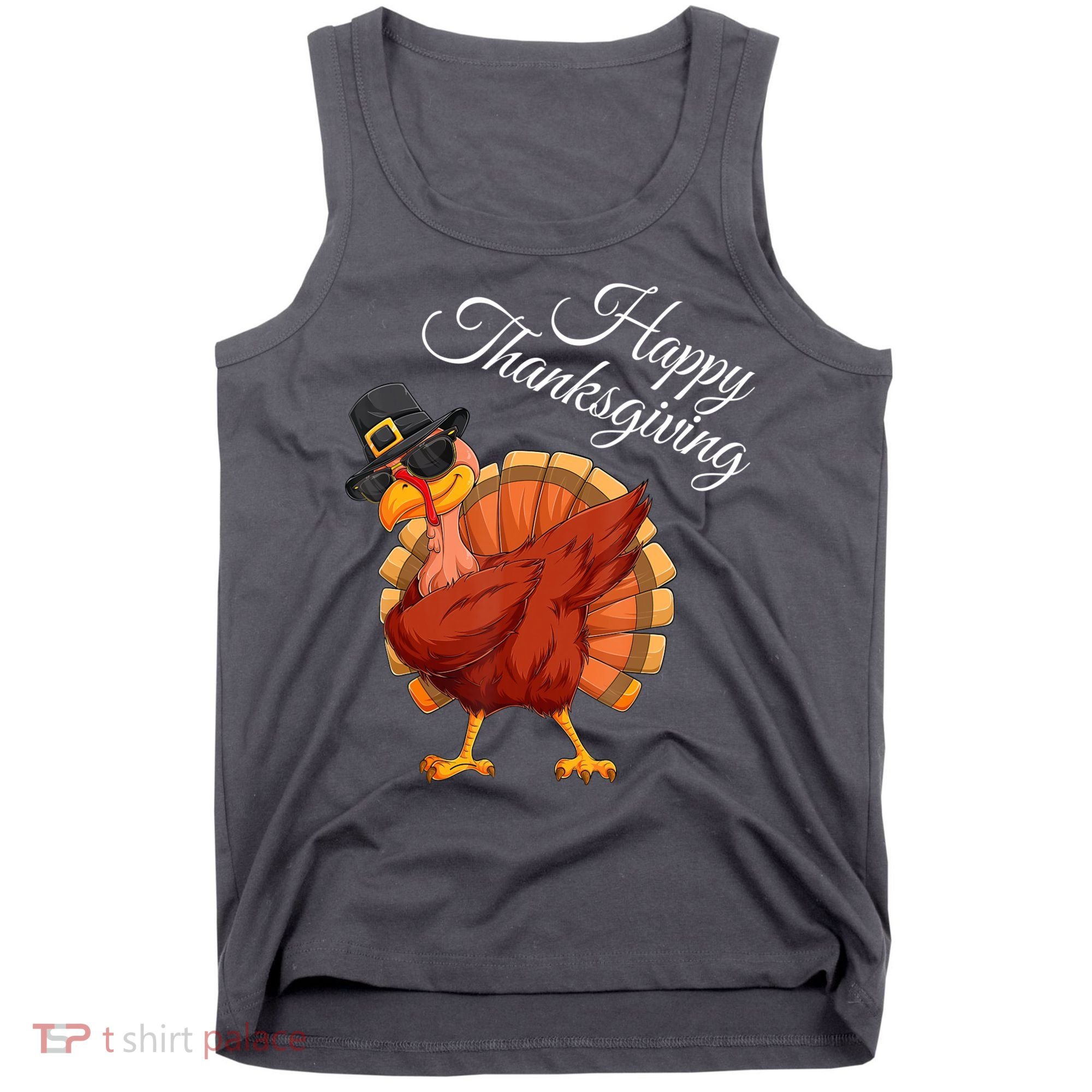 Funny Dabbing Turkey Happy Thanksgiving Gift Tank Top