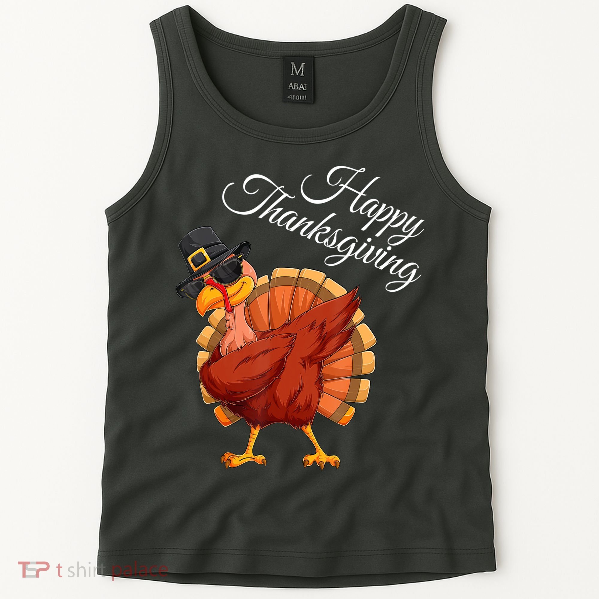 Funny Dabbing Turkey Happy Thanksgiving Gift Tank Top