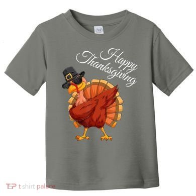 Funny Dabbing Turkey Happy Thanksgiving Gift Toddler T-Shirt