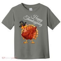 Funny Dabbing Turkey Happy Thanksgiving Gift Toddler T-Shirt thumb 0