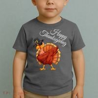 Funny Dabbing Turkey Happy Thanksgiving Gift Toddler T-Shirt thumb 2