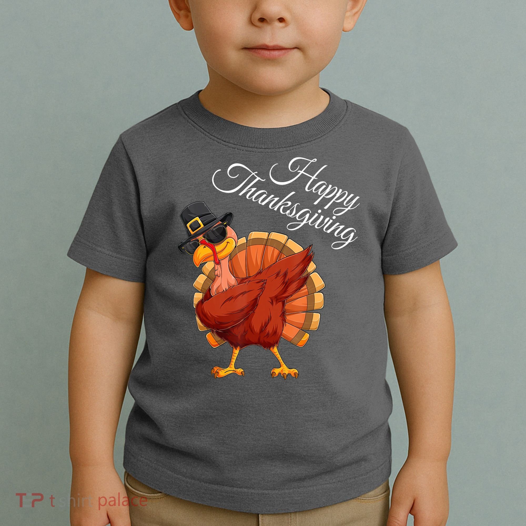 Funny Dabbing Turkey Happy Thanksgiving Gift Toddler T-Shirt