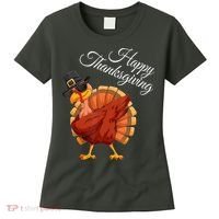 Funny Dabbing Turkey Happy Thanksgiving Gift Women's T-Shirt thumb 0