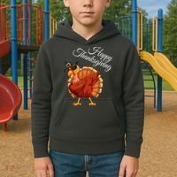 Funny Dabbing Turkey Happy Thanksgiving Gift Kids Hoodie thumb 2