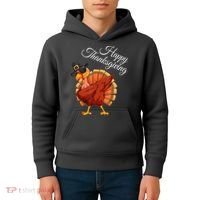 Funny Dabbing Turkey Happy Thanksgiving Gift Kids Hoodie thumb 4