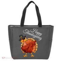 Funny Dabbing Turkey Happy Thanksgiving Gift Tote Bag thumb 0