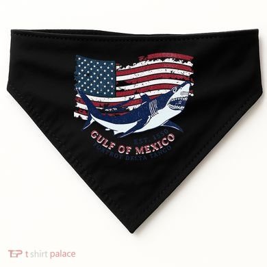 Foxtrot Delta Tango Shark Gulf Of Mexico Protest USA-Made Doggie Bandana
