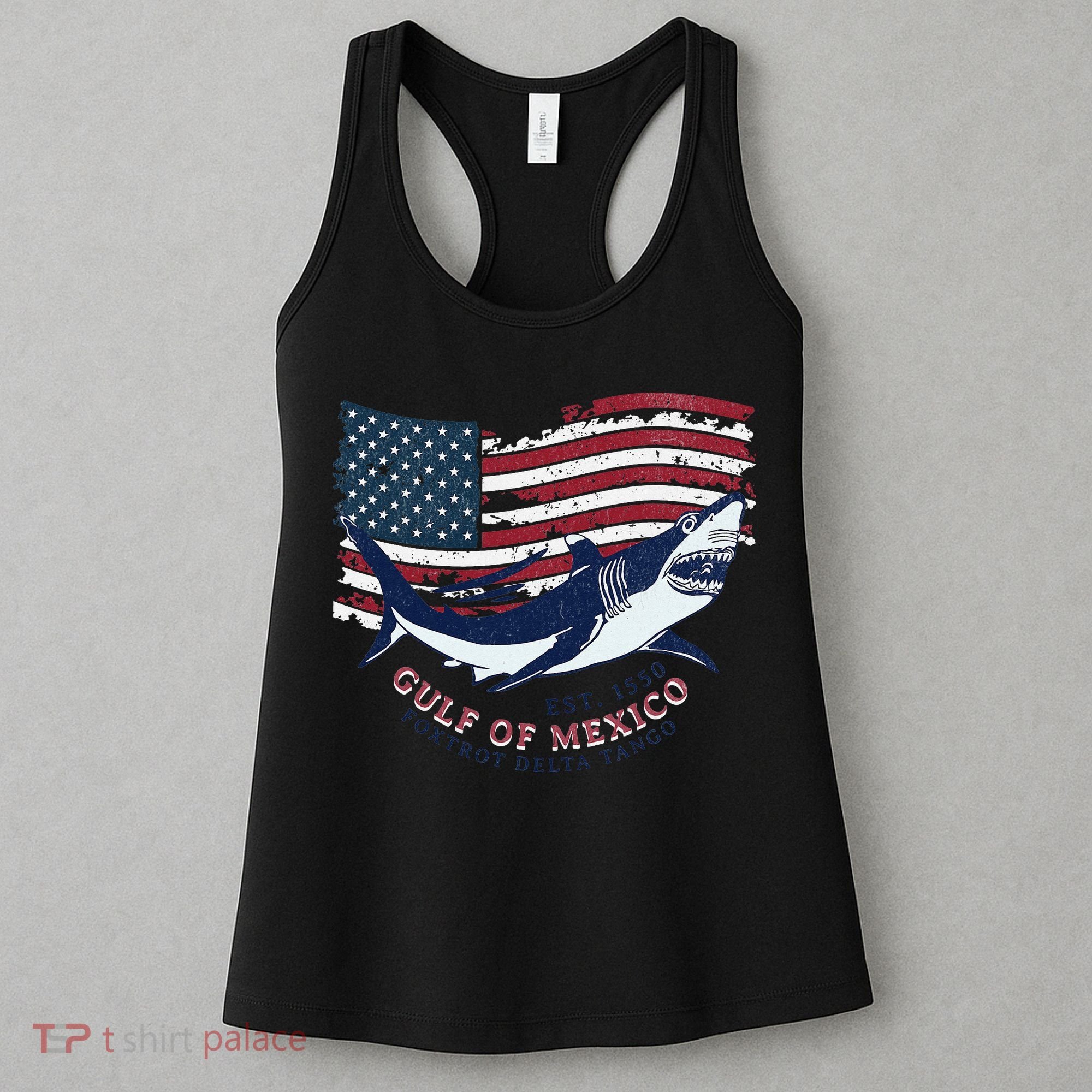 Foxtrot Delta Tango Shark Gulf Of Mexico Protest Women's Tank Top