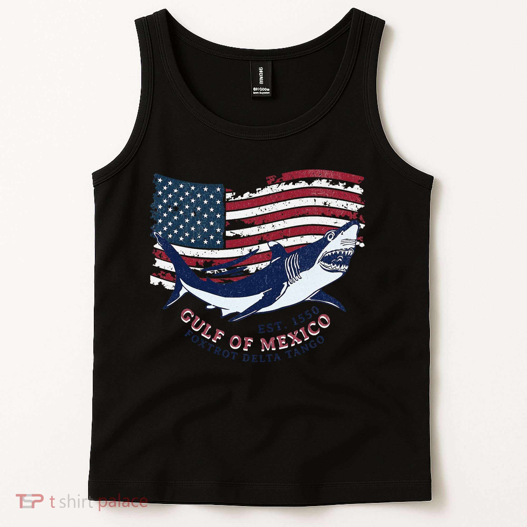 Foxtrot Delta Tango Shark Gulf Of Mexico Protest Tank Top
