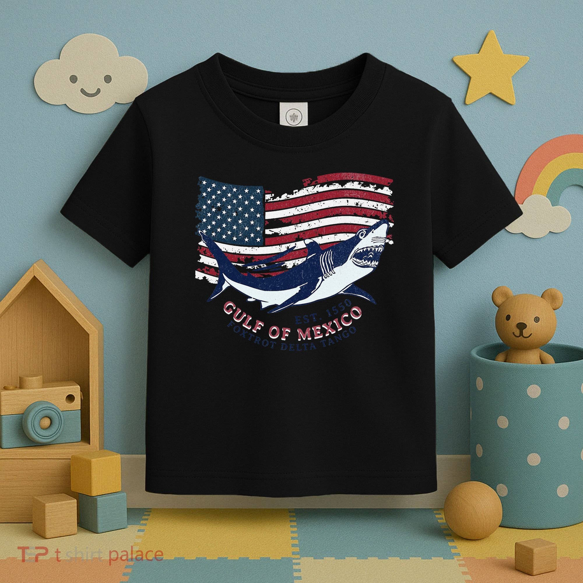 Foxtrot Delta Tango Shark Gulf Of Mexico Protest Toddler T-Shirt
