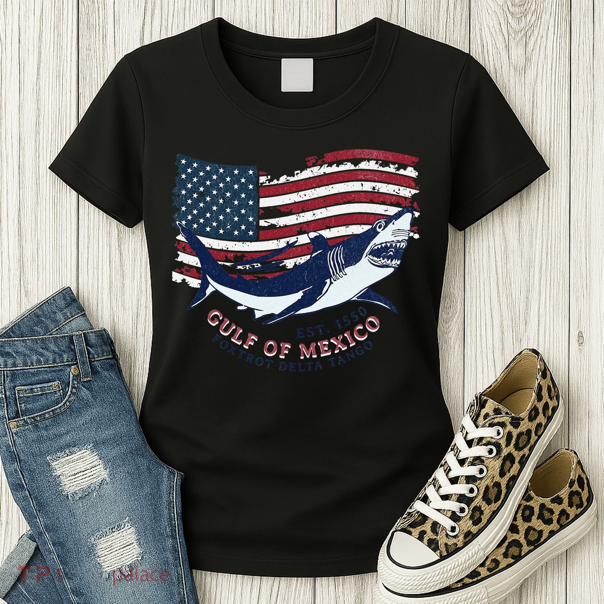 Foxtrot Delta Tango Shark Gulf Of Mexico Protest Women's T-Shirt