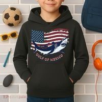 Foxtrot Delta Tango Shark Gulf Of Mexico Protest Kids Hoodie thumb 2