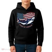 Foxtrot Delta Tango Shark Gulf Of Mexico Protest Kids Hoodie thumb 4