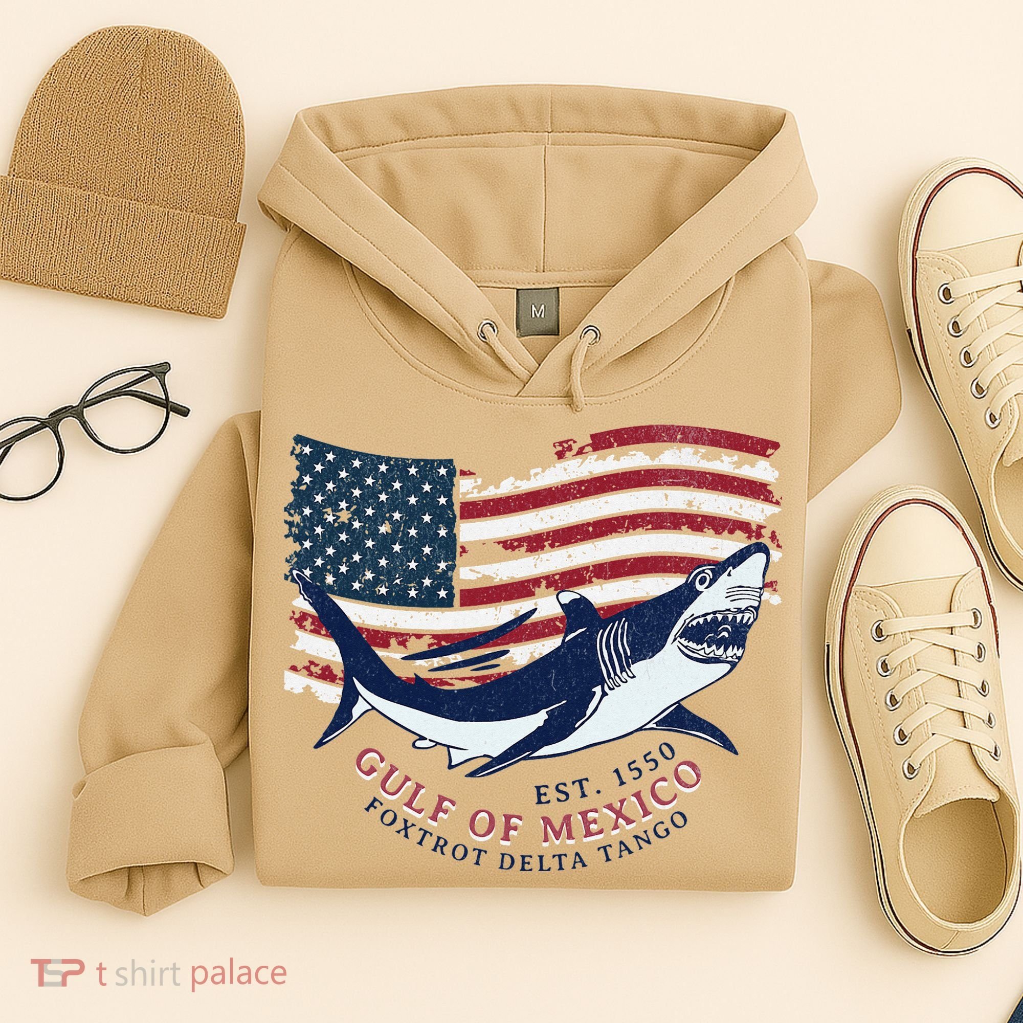 Foxtrot Delta Tango Shark Gulf Of Mexico Protest Hoodie