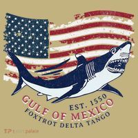 Foxtrot Delta Tango Shark Gulf Of Mexico Protest Kids T-Shirt thumb 2