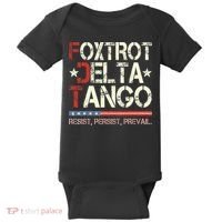 Foxtrots Delta Tangos Funny Foxtrots Delta Tangos Baby Bodysuit thumb 0