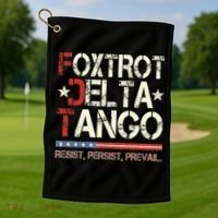 Foxtrots Delta Tangos Funny Foxtrots Delta Tangos Golf Towel thumb 1