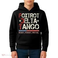 Foxtrots Delta Tangos Funny Foxtrots Delta Tangos Kids Hoodie thumb 4