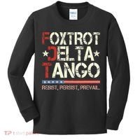 Foxtrots Delta Tangos Funny Foxtrots Delta Tangos Kids Long Sleeve Shirt thumb 0
