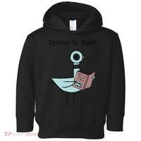 Funny Driven To Read Pigeon Library Reading Books Reader Funny Toddler Hoodie thumb 0