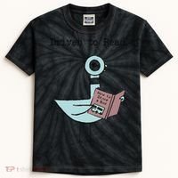 Funny Driven To Read Pigeon Library Reading Books Reader Funny Kids Tie-Dye T-Shirt thumb 0