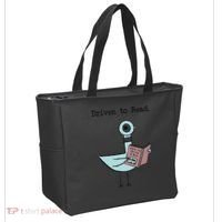 Funny Driven To Read Pigeon Library Reading Books Reader Funny Tote Bag thumb 2