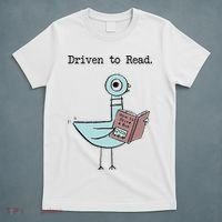 Funny Driven To Read Pigeon Library Reading Books Reader Funny T-Shirt thumb 5