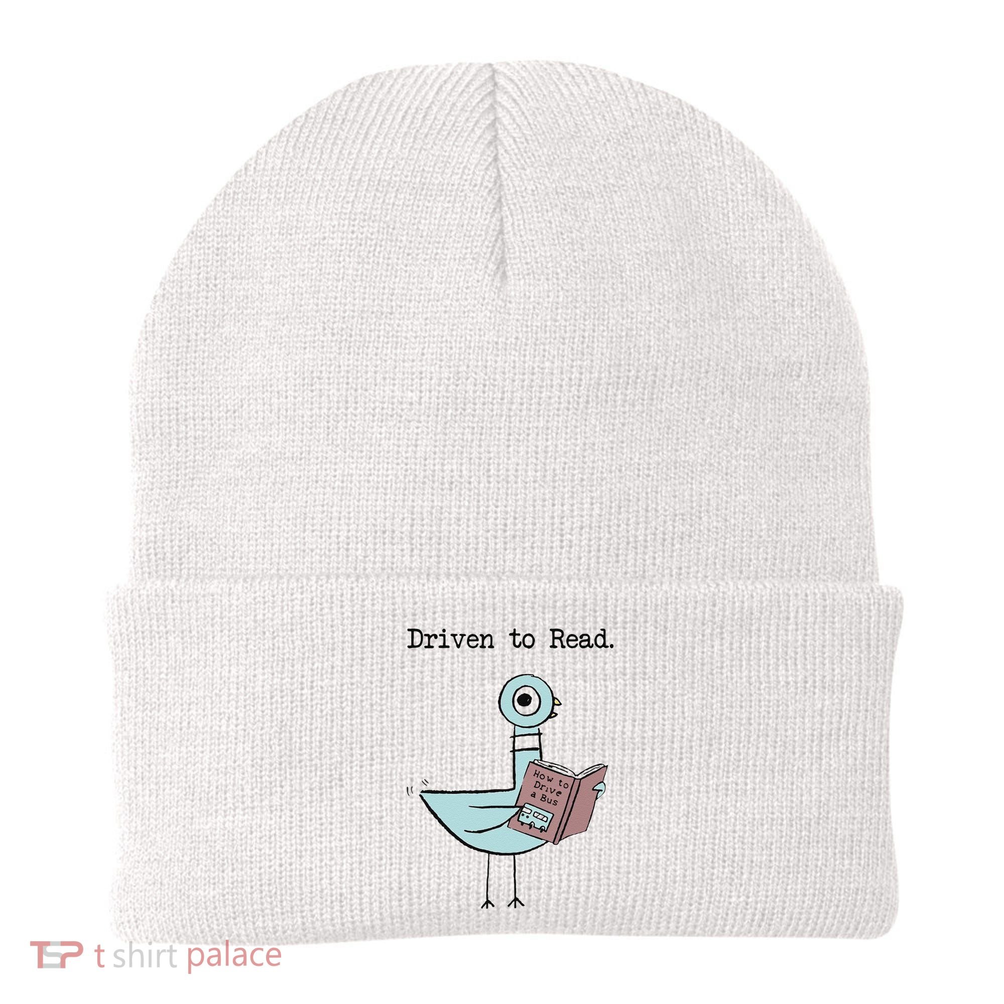 Funny Driven To Read Pigeon Library Reading Books Reader Funny Beanie
